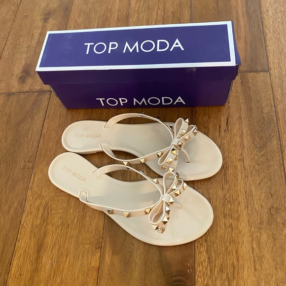 Studded Flip Flops - Picture 1 of 5